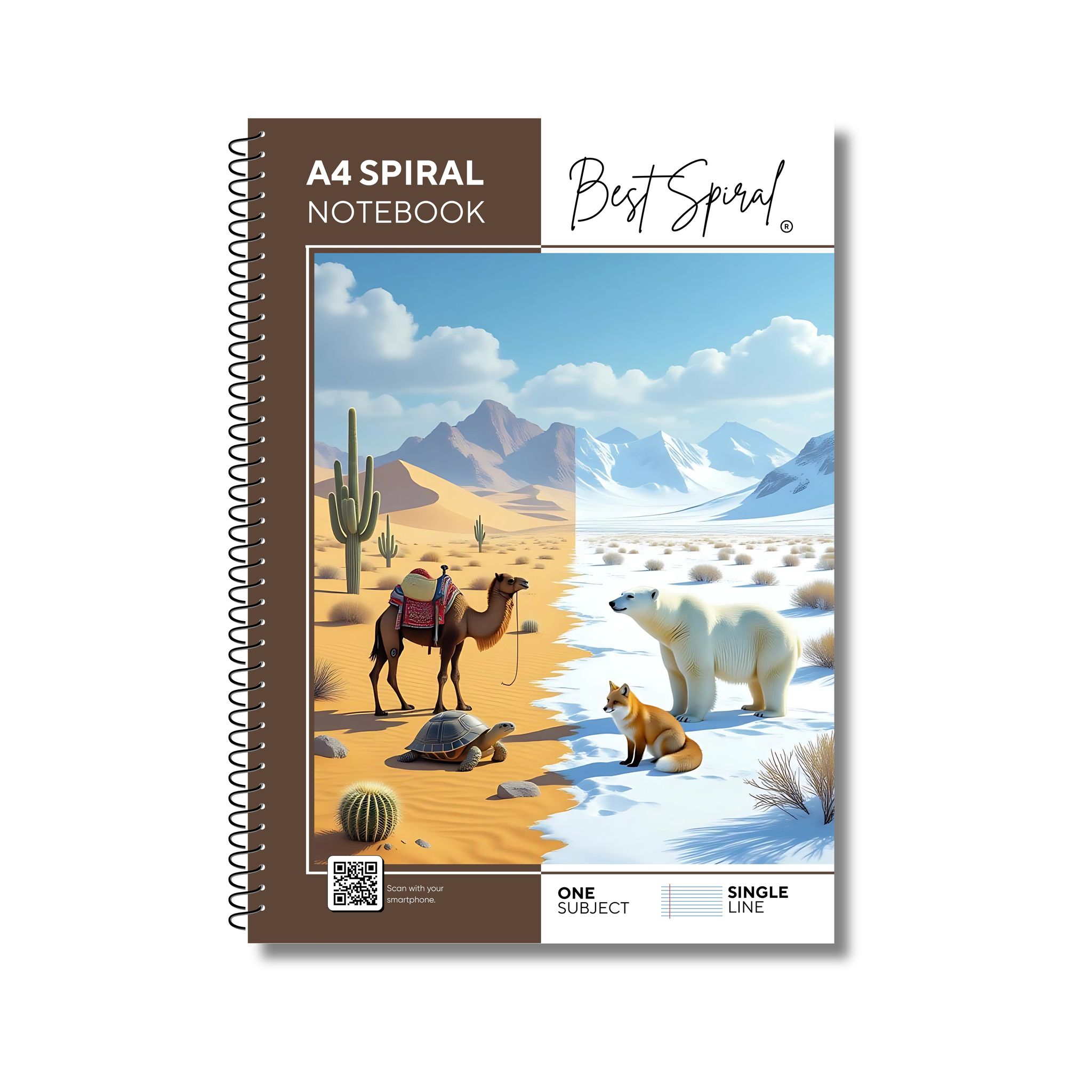 Best Spiral A4 Notebook 400 Pages Ruled | 60 GSM Paper | Strong Spiral Binding | 700 Micron PP Cover | Pack of 1