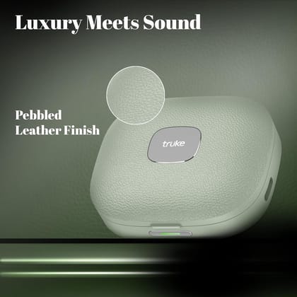 truke Mega 9 New Launch True Wireless in Ear Earbuds W/ 24-Bit Lossless Spatial Audio, 70H Battery Fast Charge Ear Buds (Forest Green)