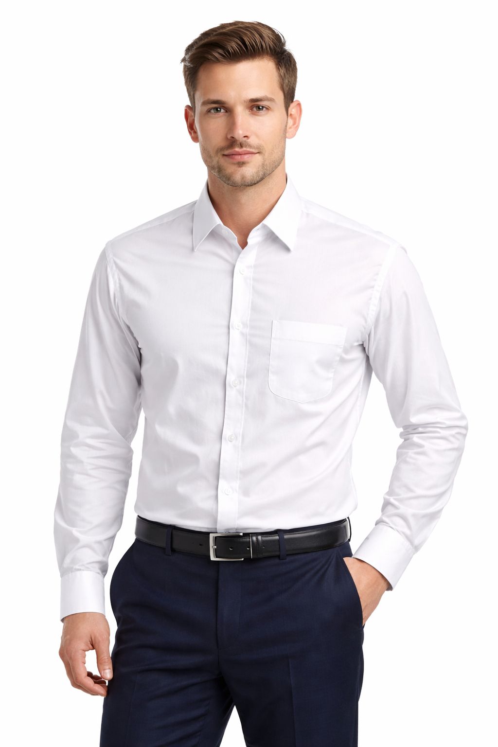 100% Pure & Soft Cotton White Formal Shirts for Official Use// Export Grade Quality Fabric//Decent Looks//Comfortable Wearing.