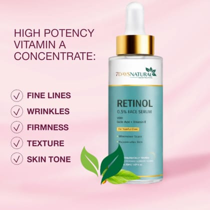 Retinol Facial Serum (Pack of 1) – Anti-Aging & Dark Spot Correction Face Serum for men and women