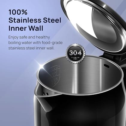 wipro ABS Elato BK 213 Cool Touch Electric Kettle,1.8 Litre, Anti-Rust Shield (Black)