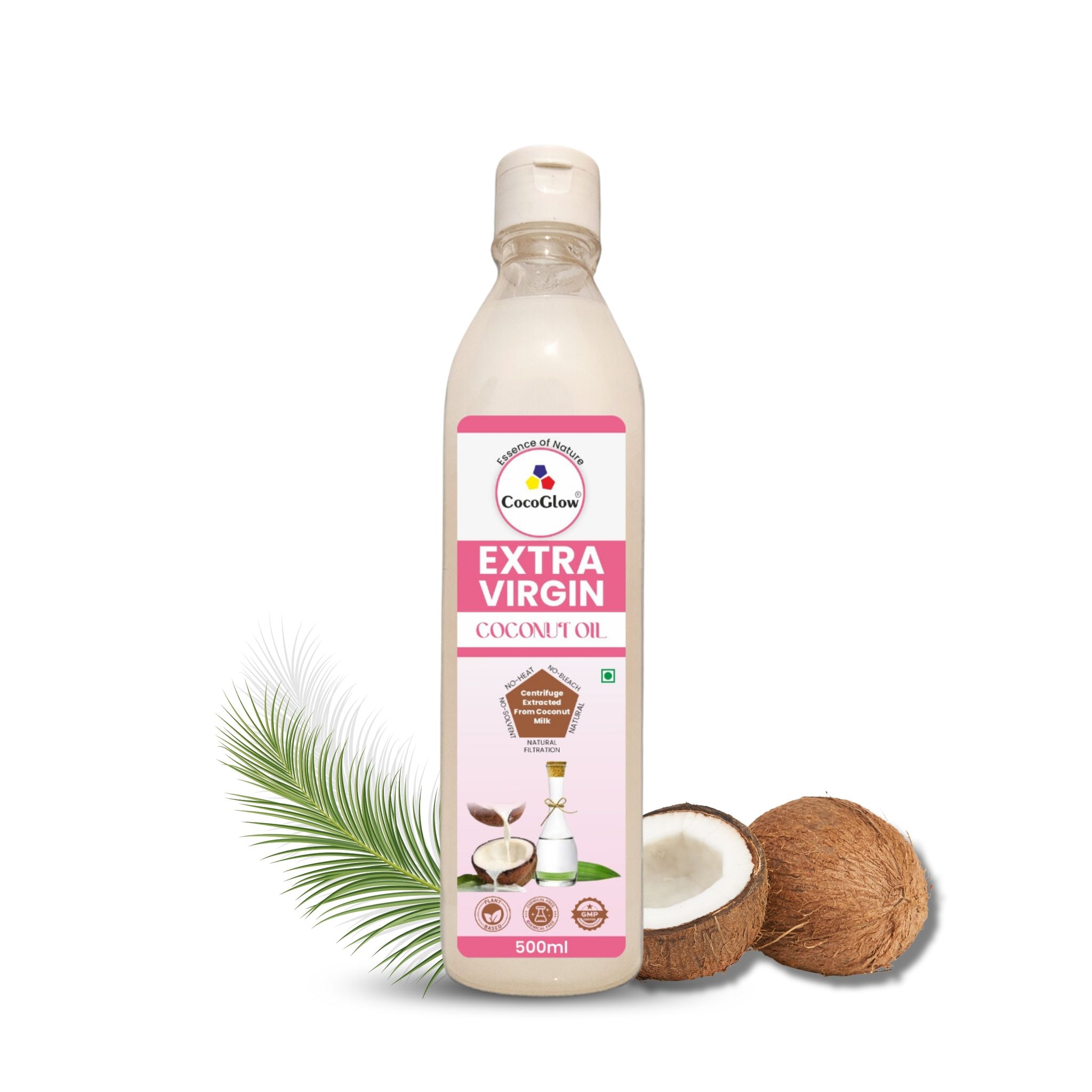 CocoGlow Extra Virgin Coconut Oil, 100% Pure & Unrefined ( 500ML)
