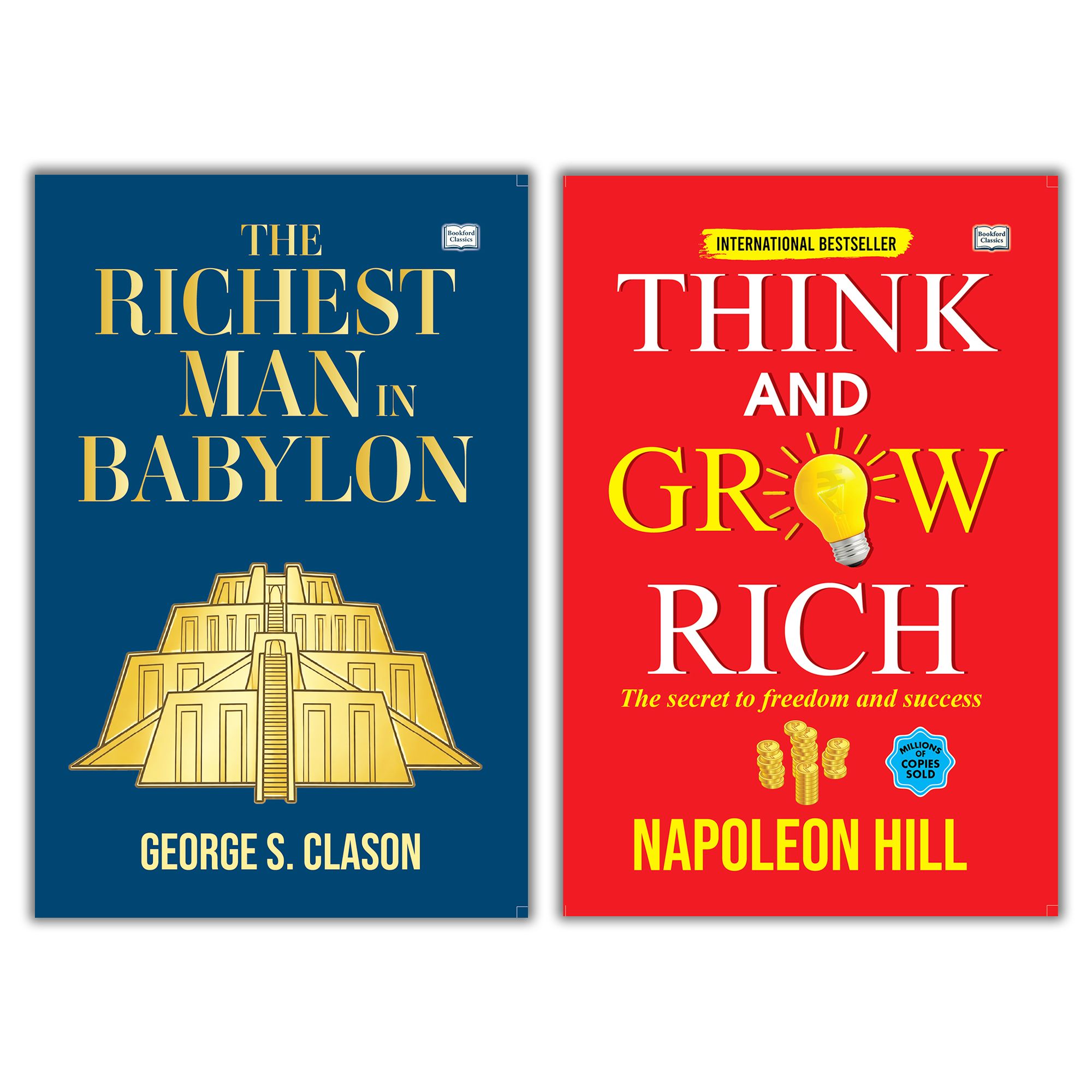 The Richest Man in Babylon + Think and Grow Rich (Set of 2) | Original English Edition | Best Motivational & Financial Books