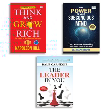 The Leader in You + The Power of Your Subconscious Mind + Think and Grow Rich (Set of 3) | Original English Edition | Best Leadership, Psychology & Motivational Books
