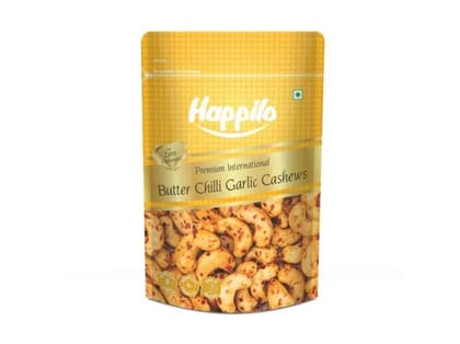 Happilo Premium International Butter Chilli Garlic Cashew 160g - Pack of 25