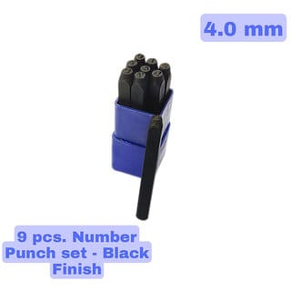 Number Punch Set 5/32 - (4 mm) Hardened Steel/Metal Die Jewelers with Case
