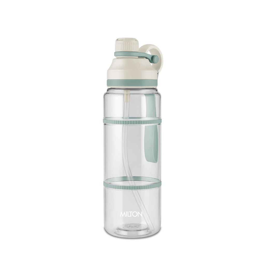 MILTON Fuel 1000 Sipper Water Bottle 1 Litre | BPA Free Plastic Water Bottle for Adults | 100% Leak Proof | Removable Straw | Gym Bottle | Sports & Office Use | 997ml
