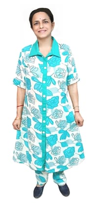 Women's Cotton Kurta Palazzo Pant Set