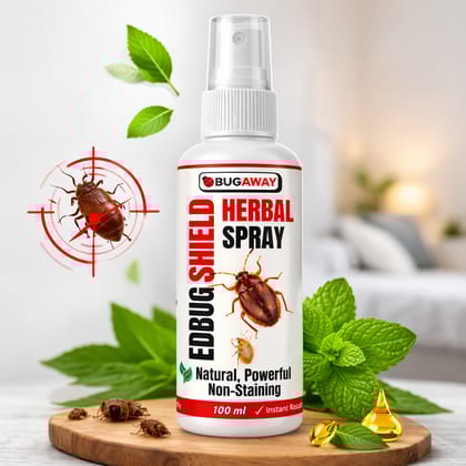 BUGAWAY Herbal Bed Bug Killer Spray | Khatmal Marne Ka Ready To Use Spray 100 ML (Pack Of 1)