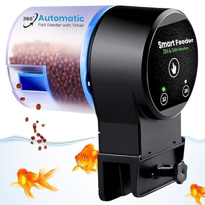 Automatic Fish Feeder – Timer-Based Food Dispenser for Aquariums | 12hr & 24hr Adjustable Feeding for Vacation Use