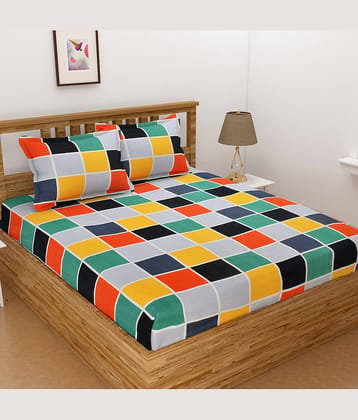 Homefab India Microfiber Double Bedsheet ( Coffee Brown )