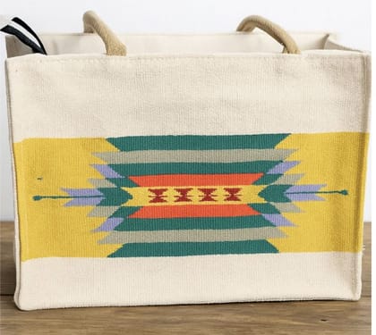 Craftinence® Boho Sutra - Marigold Shoulder Bag for women - Tote Bag - Handwoven Artisanal Bag