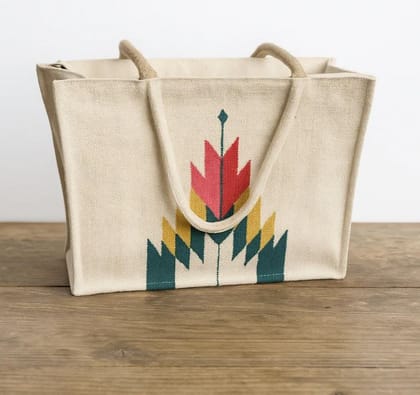 Craftinence® Boho Sutra - Tulip Shoulder Bag for women - Tote Bag - Handwoven Artisanal Bag