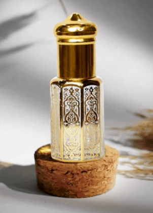 Mii Art Decorative Gold Attar Bottle - 10ml Luxury Empty Glass Fragrance Container - Refillable Perfume Oil Bottle for Gifting (Pack of 1)