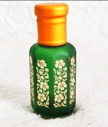 Mii Art 10ml Golden Glass Fragrance Bottle - Elegant Athar Container for Essential Oils - Luxury Refillable Bottle for Vanity & Decor