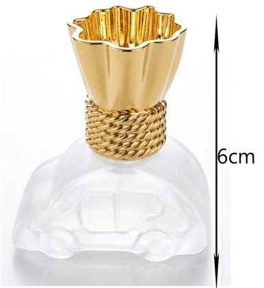 Mii Art Luxury 10ml Golden Fragrance Bottle - Refillable Glass Container for Attar & Essential Oils - Elegant Home Vanity Decor (Pack of 1)