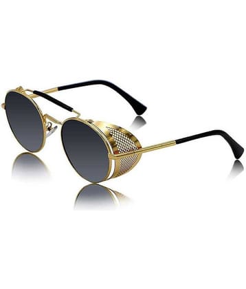 PIRASO Black Round Sunglasses ( Pack of 1 )