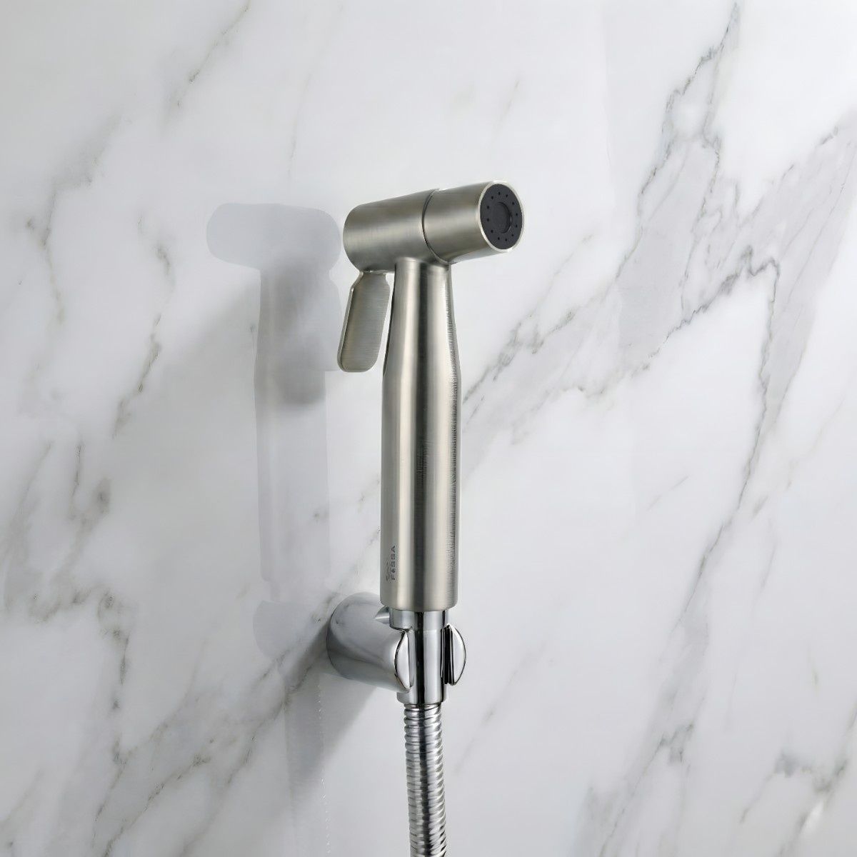 Hand Held Bidet Sprayer Silver ABS Health Faucet with 1 Meter 304-Grade SS Hose Pipe & Hook