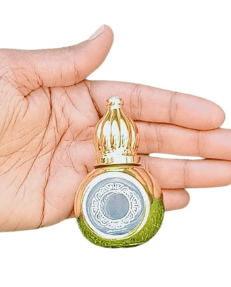 Mii Art 10ml Refillable Glass Perfume Bottle – Gold Empty Vial for Ittar, Oud, and Concentrated Fragrance Oils (1 Pack)