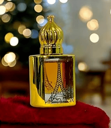 Elegant 10ml Gold Glass Attar Bottle by Mii Art – Premium Refillable Decorative Perfume Vial for Essential Oils