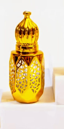 Mii Art Luxury 10ml Gold-Toned Glass Perfume Bottle – Exquisite Empty Refillable Vial for Artisanal Scents and Ittar Mii Art Luxury 10ml Gold-Toned Glass Perfume Bottle – Exquisite Empty Refillable Vial for Artisanal Scents and Ittar