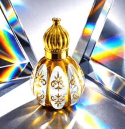 Mii Art 10ml Travel-Friendly Empty Attar Bottle – Leak-Proof Gold Glass Refillable Perfume Vial (Pack of 1)