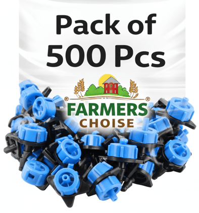 Drip Irrigation Dripper 4LPH (Pack of 500 Pcs) - Blue
