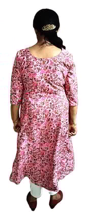 Women's Cotton Polyester Kurta | Side Panel Kurti | Size: L 