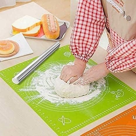  Roti Making Sheet | Non-Stick Silicon Reusable Pastry Fondant Dough Roti Chapati Rolling Baking Sheet mat with Measurements | Liner Heat ResiPE Atta Kneading Mat