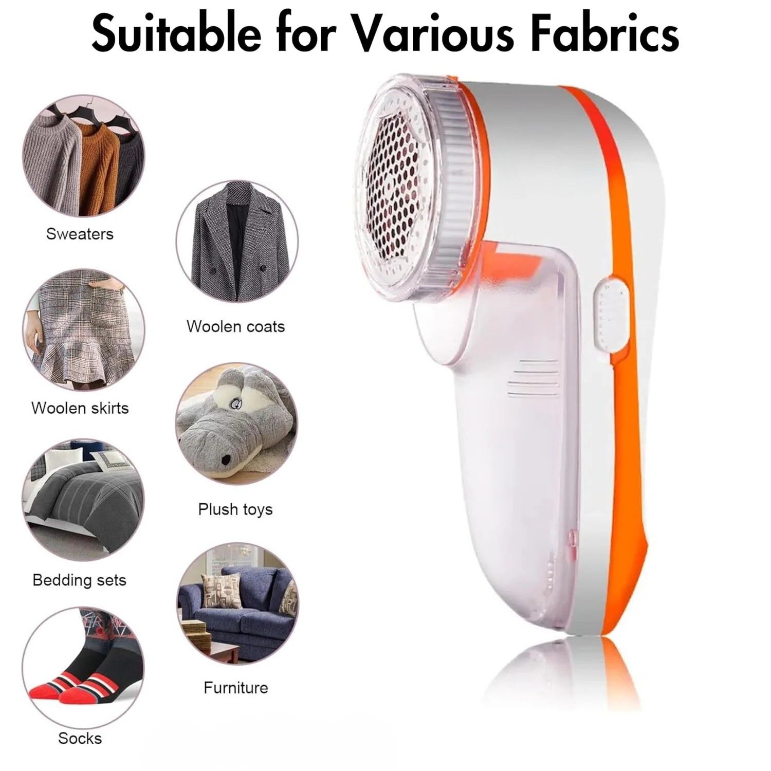 This clothes shaver is highly versatile and convenient. It's perfect for both travel and home use. Powered by just 2 AA batteries,