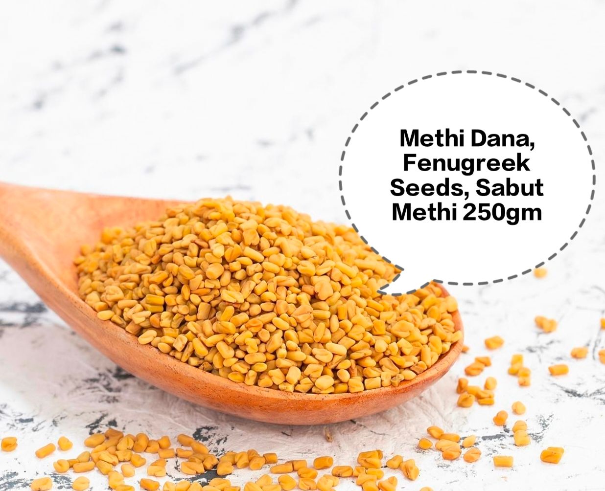 Methi Dana, Fenugreek Seeds, Sabut Methi, Methi Seeds, Whole Fenugreek 250gm