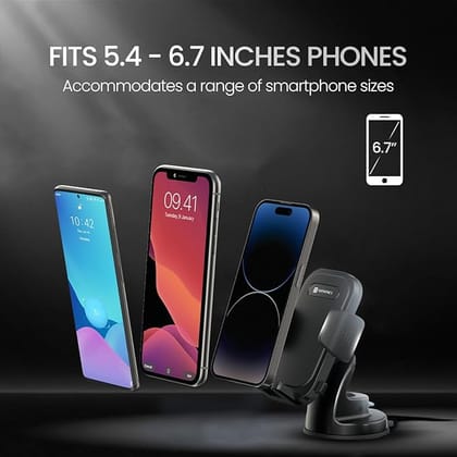 Portronics Clamp M4 Car Phone Holder Stand with 360 Degree Rotation