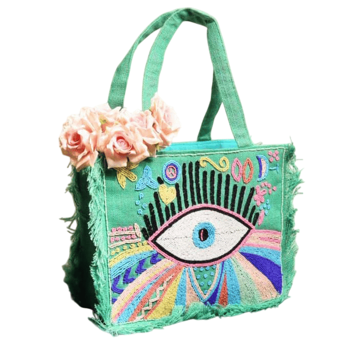 Embroidered tote bag