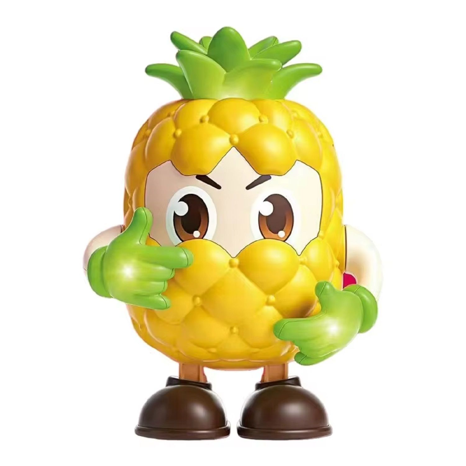 KTRS Enterprise Education Cartoon Plastic Pineapple Robot Fruit Dancing Toy with Lights and Music Musical Toy Learning Toy Dancing Robot Toy for Outdoor Girl Boys Adults Pineapple