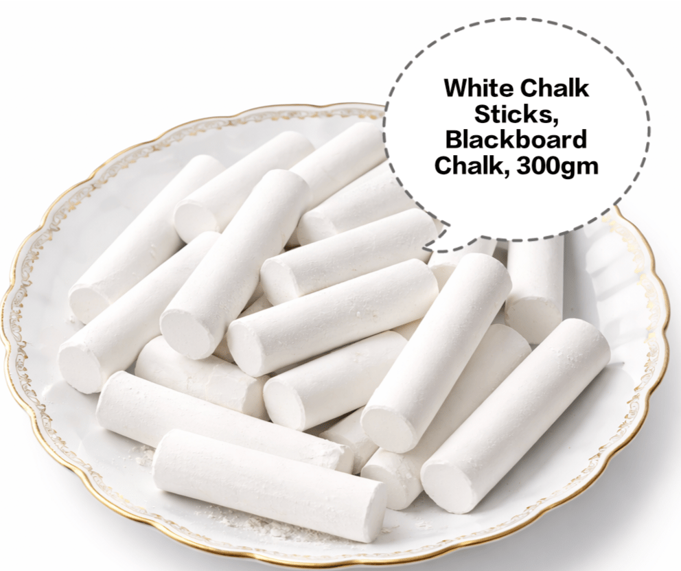 White Chalk Sticks, Blackboard Chalk, School Chalk Sticks, White Writing Chalk, Dustless Chalk Sticks 300gm - Stationery | Buy online on ZillyBuy