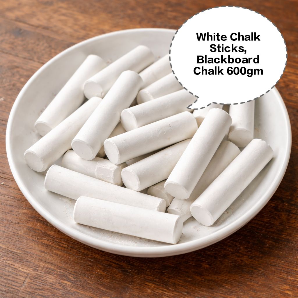 White Chalk Sticks, Blackboard Chalk, School Chalk Sticks, White Writing Chalk, Dustless Chalk Sticks 600gm - Stationery | Buy online on ZillyBuy