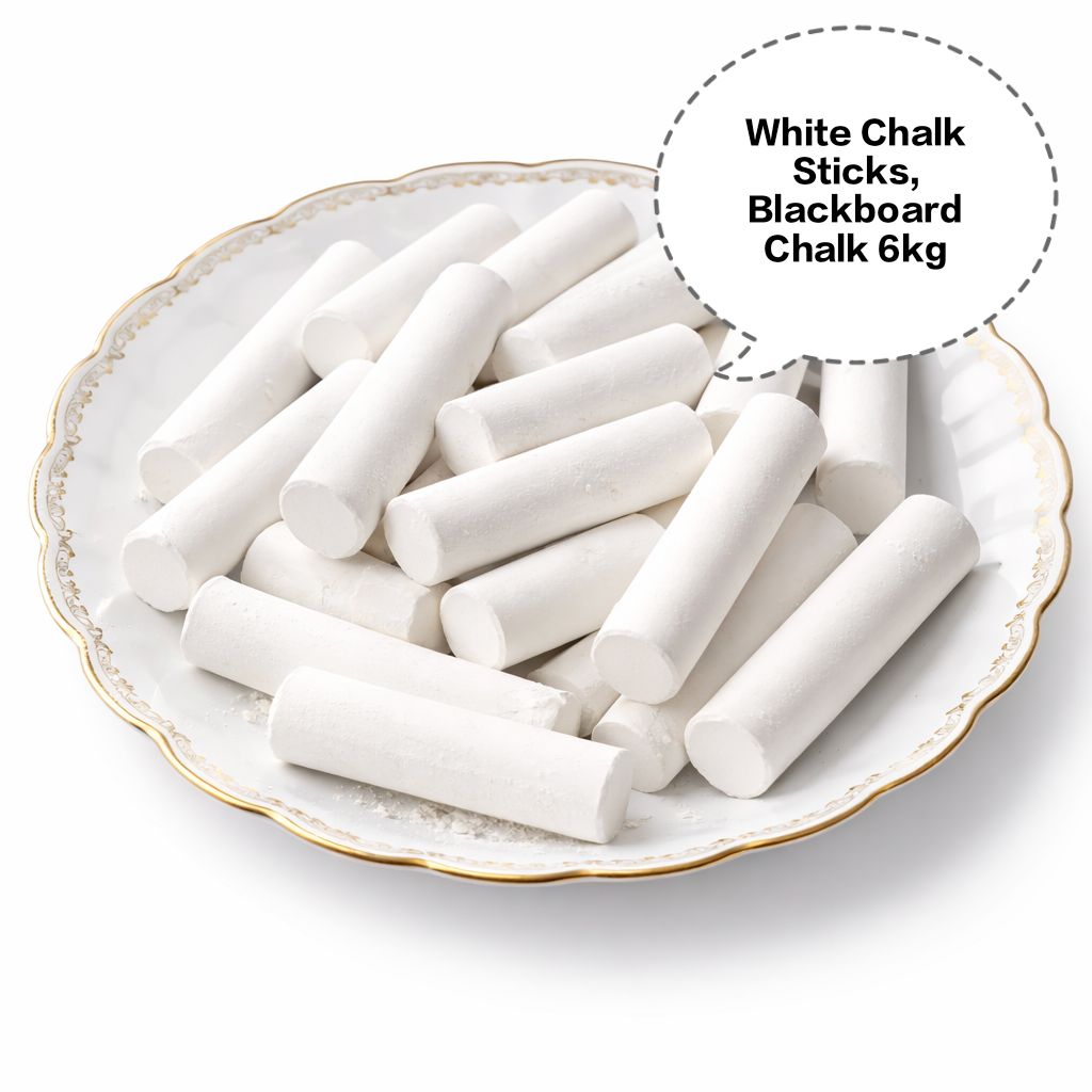 White Chalk Sticks, Blackboard Chalk, School Chalk Sticks, White Writing Chalk, Dustless Chalk Sticks 6kg