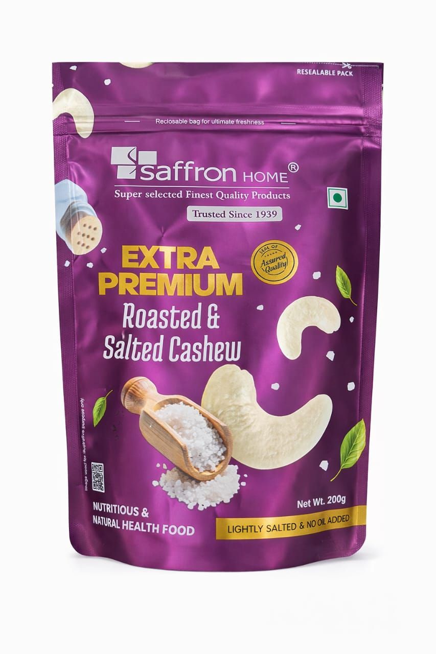 Saffron Home Extra Premium Roasted & Salted Cashew (200g)