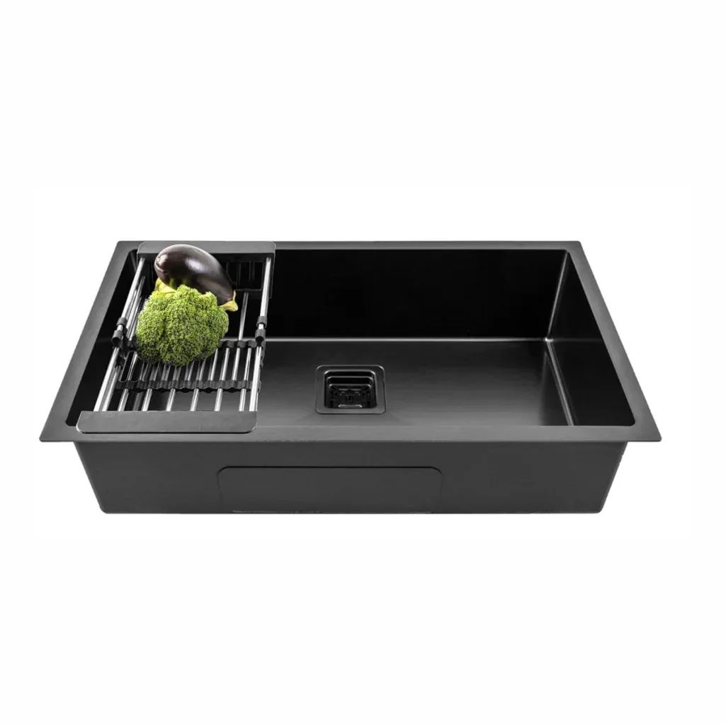 Classic Handmade (27 x 20 x 10) Inch Stainless Steel Single Bowl Black Kitchen Sink