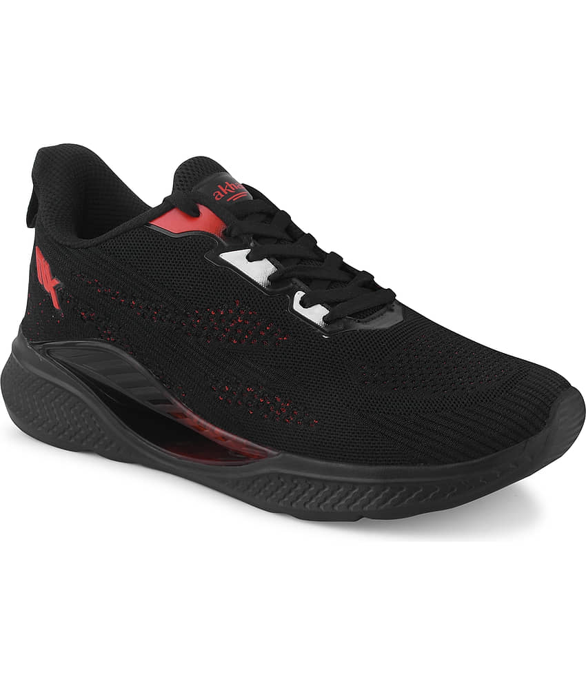 Lakhani Aashirwad E-Bolt-01-Black-Red Red Men's Sports Running Shoes
