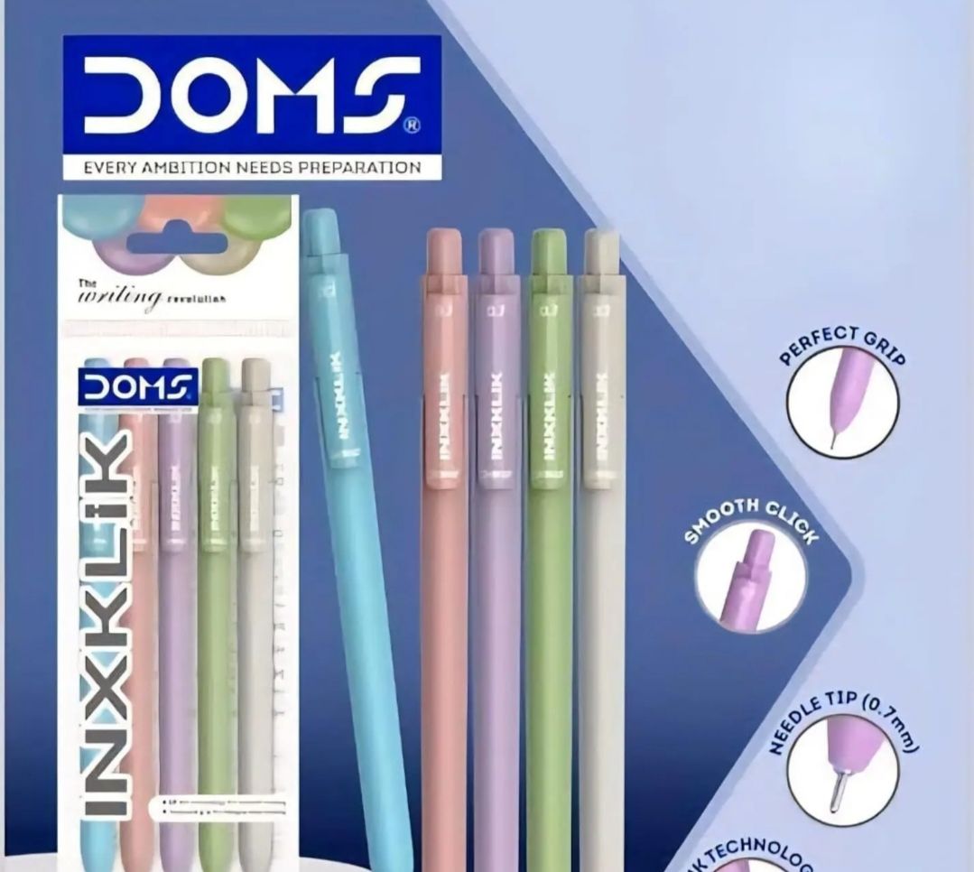 Doms Inxklik Ballpoint Pen - Blue(10pcs) 