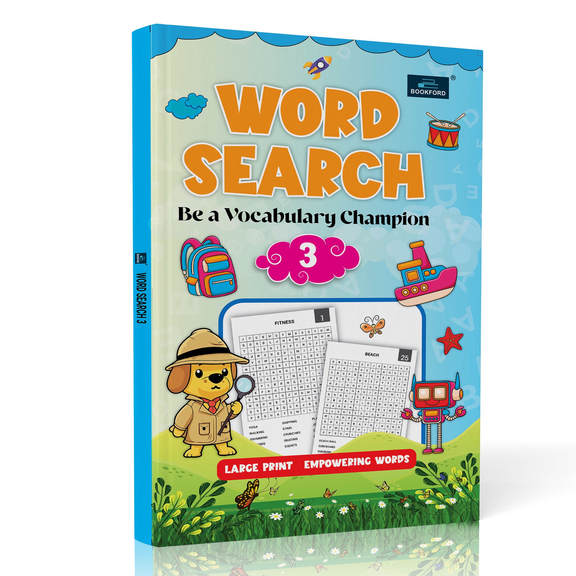 Word Search be a Vocabulary Champion Book-3 for Kids - Booster Activity and Crossword Puzzle Book - Age 3+ Years