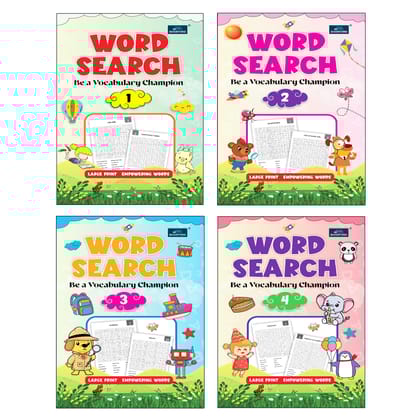 Word Search be a Vocabulary Champion Book(Set of 4) for Kids - Booster Activity and Crossword Puzzle Book - Age 3+ Years Word Search be a Vocabulary Champion Book(Set of 4) for Kids - Booster Activity and Crossword Puzzle Book - Age 3+ Years
