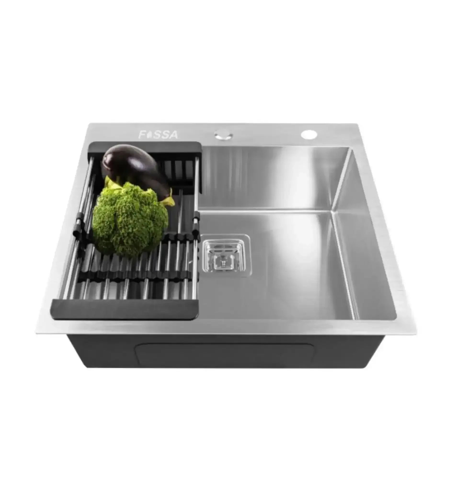 Premium Handmade  (24 x 18 x 10) Inch Single Bowl Silver  with Tap Hole Stainless Steel Kitchen Sink