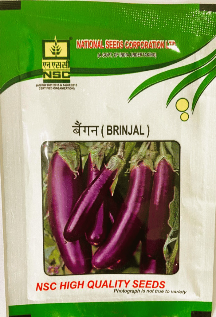 Brinjal Variety - PPL Truthful Label (TL) Seed (Four Packets of 10 Gram Each)