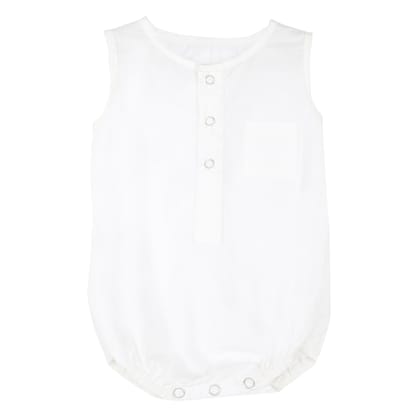 CREAM COTTON ONESIE-0-3 MONTHS