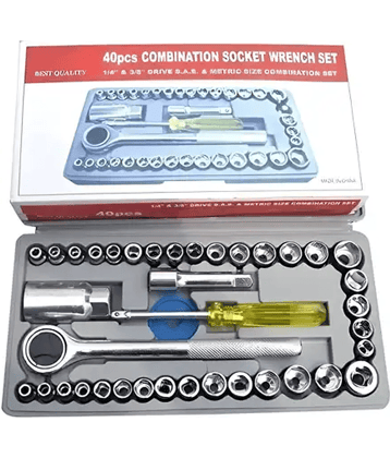 40Pc Socket Wrench Hand Tool Kit
