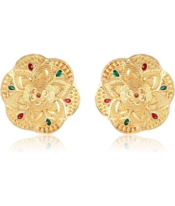 Vighnaharta wedding and Party wear Gold Plated alloy Stud Earring for Women and Girls (VFJ1255ERG)