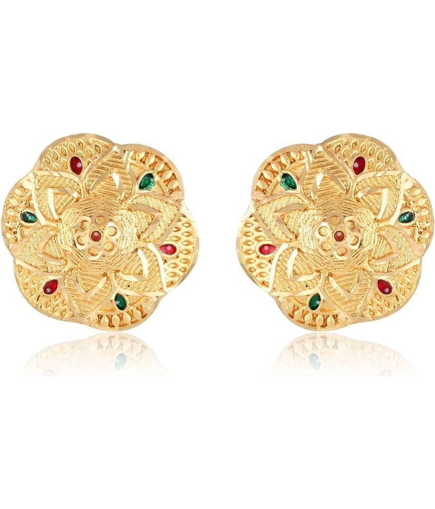 Vighnaharta wedding and Party wear Gold Plated alloy Stud Earring for Women and Girls (VFJ1255ERG)