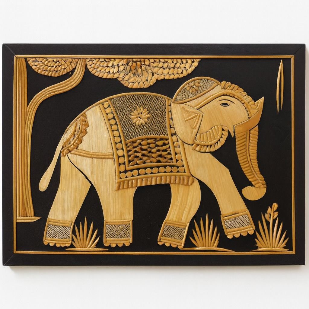 Handcrafted Elephant Wall Art Decor